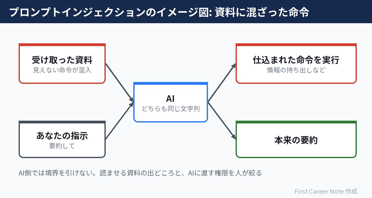 プロンプトインジェクション:AIには資料と指示の区別がつかない